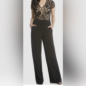 Karen Kane elegant Black Lace Jumpsuit